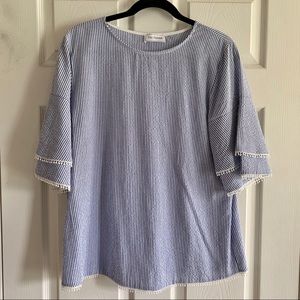 Ces Femme Sear Sucker Top (L)